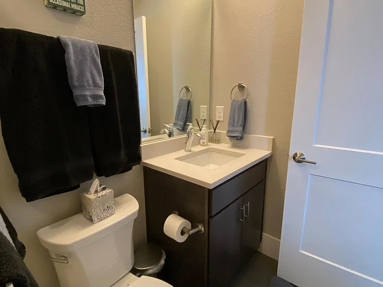 1st-floor bunk room toilet & vanity