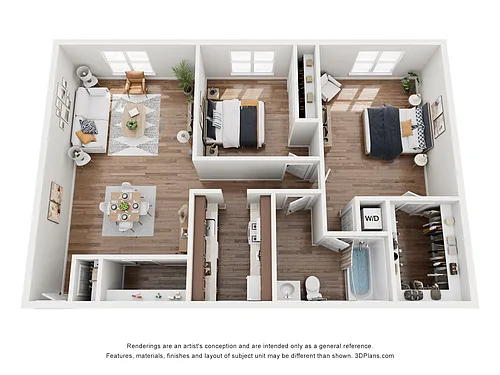 Floor plan The Twins Creeks - Premium with Washer Dryer