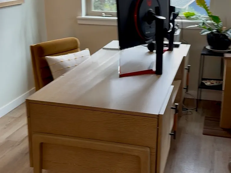 Executive desk in living area