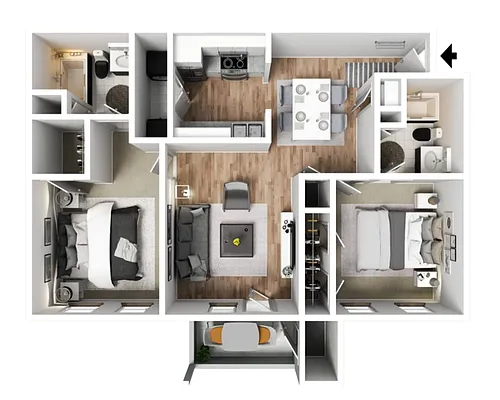 Floor plan 2 X 2