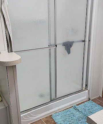 Shower in master bathroom
