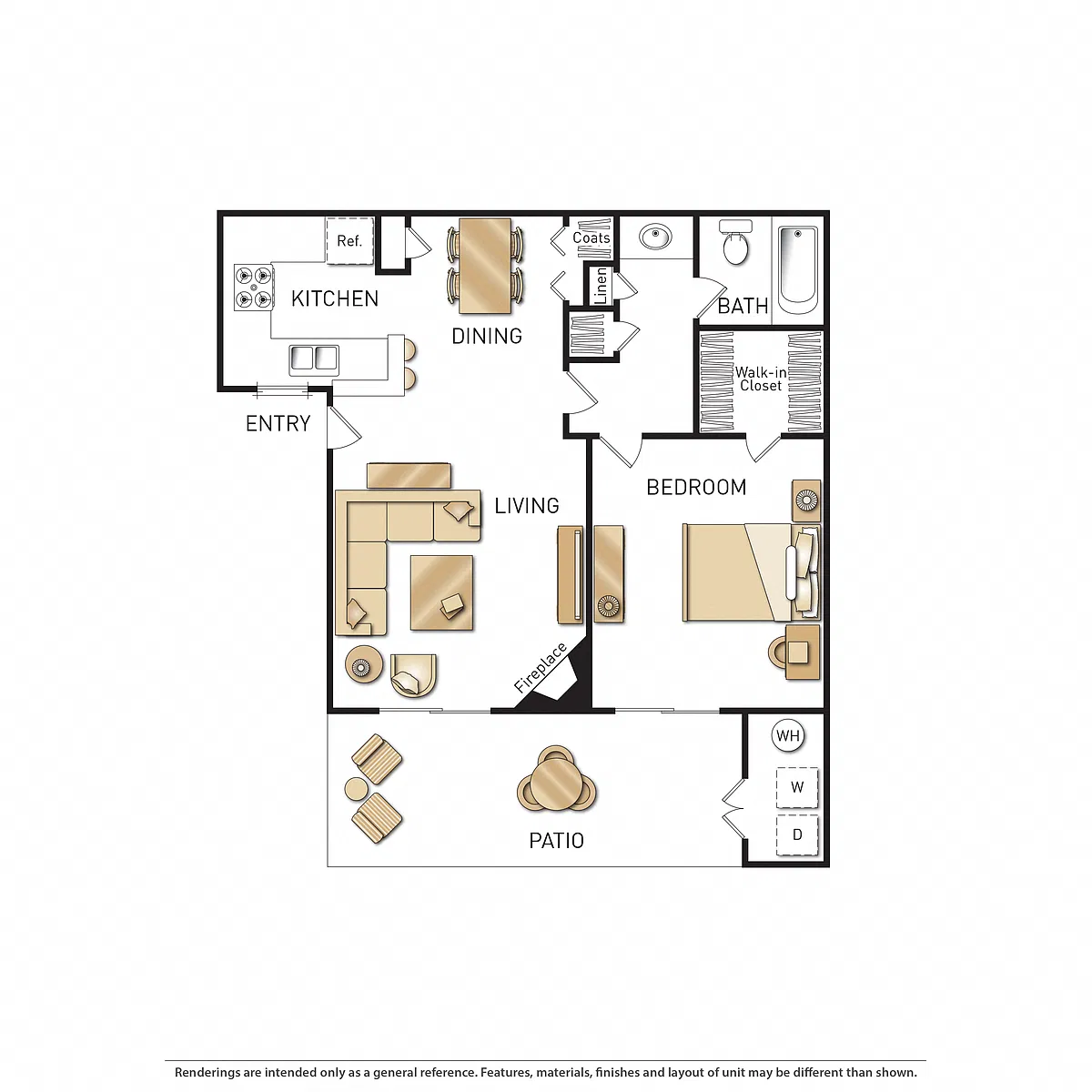 Floor plan One Bedroom