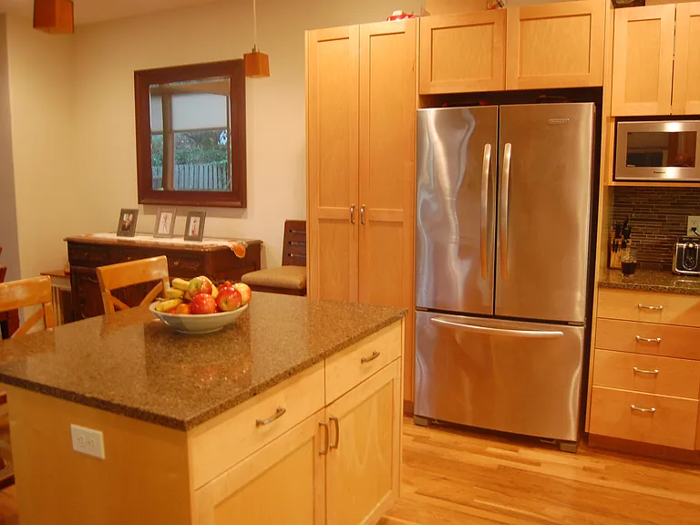 Center Island and Large Pantry Cabinet