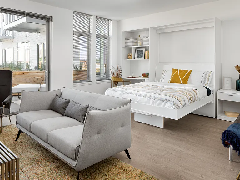 Studio - 540 SF - Murphy Bed & Living