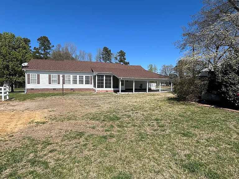 View of the house from the backyard