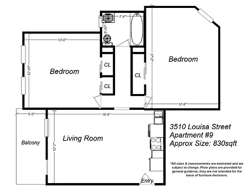 Floor plan 3510 Louisa St - 9 - Available 8-1-2027