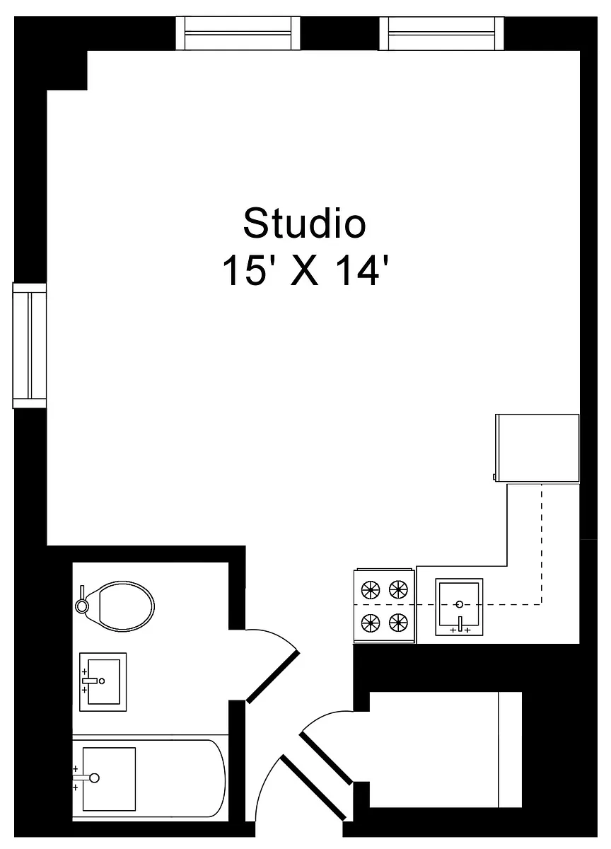 Floor plan North Corner Studio