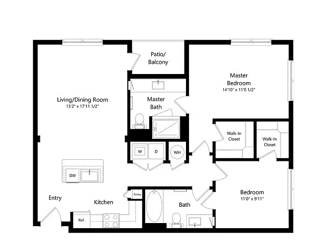 Floor plan B1B-Z