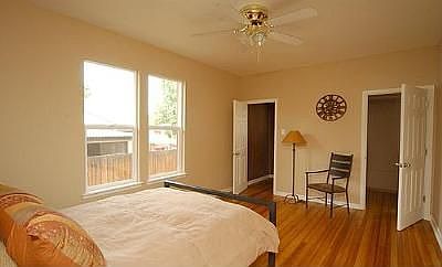 Master Bedroom with cedar lined walk in closet