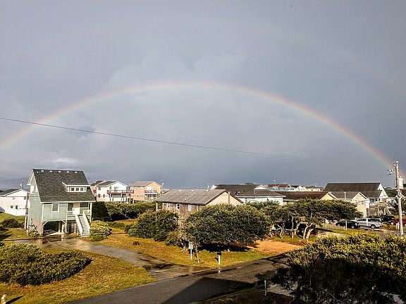 Sitting on front porch.