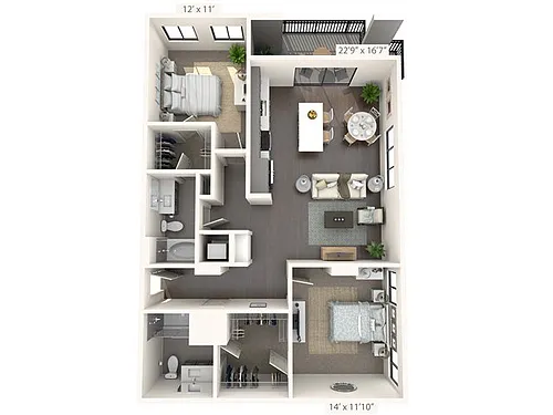 Floor plan Rose (B4)