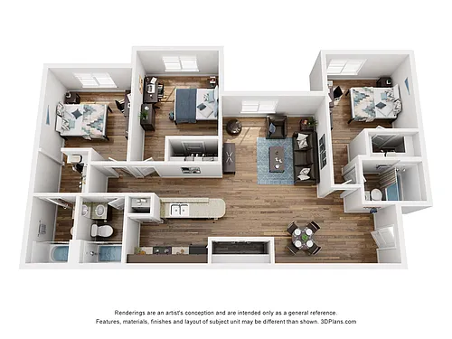 Floor plan 3 Bedroom 3 Bathroom