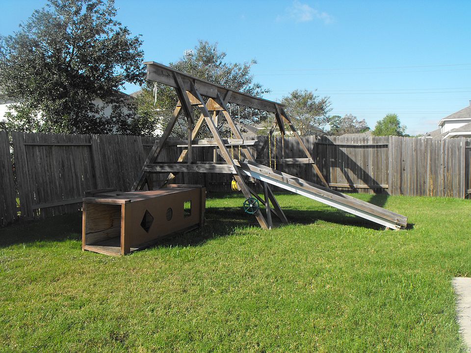 Custom built wooden playset 