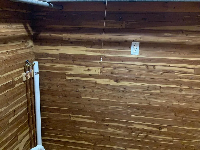 Cedar laundry room