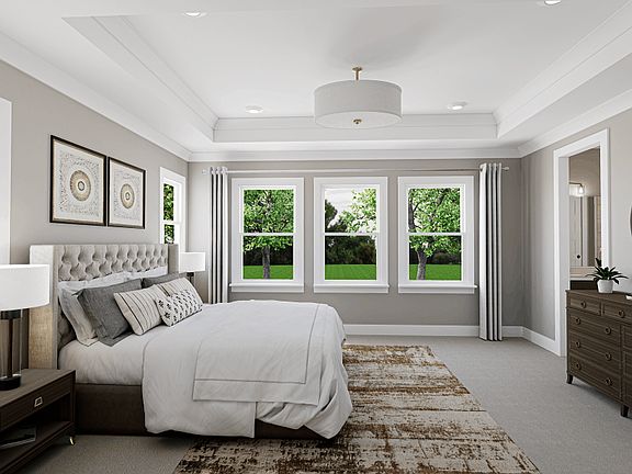 Mayes Hall Plan 5- Paired Villa- Primary Suite Rendering