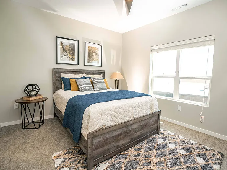 Large bedroom located in a unit at Heartland Flats North Platte.