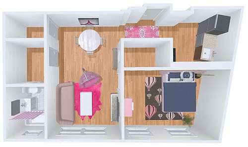 Floor plan 1 Bedroom / 1 Bathroom