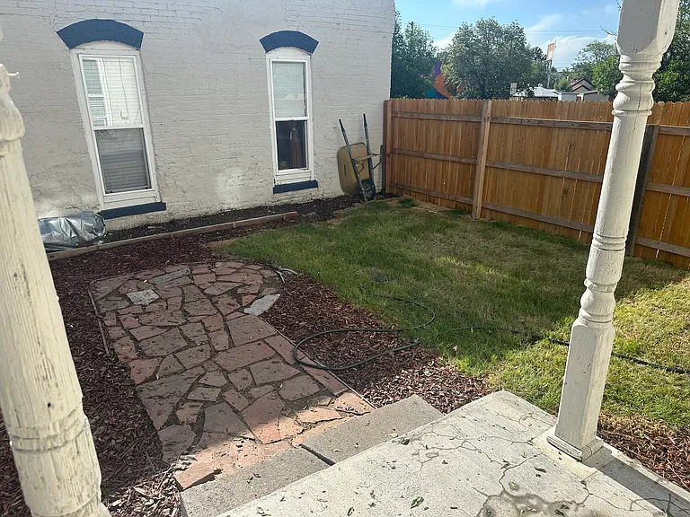 Backyard from kitchen door