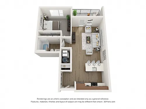 Floor plan One-Bedroom Apartment (A3)