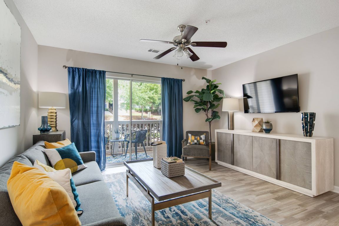 Living Room with Balcony Views