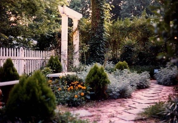 Fenced terrace garden 