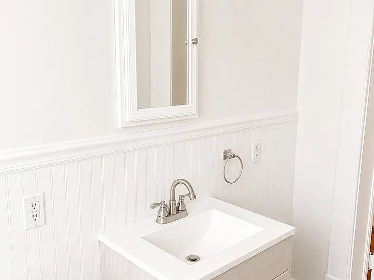 Bathroom with subway tile