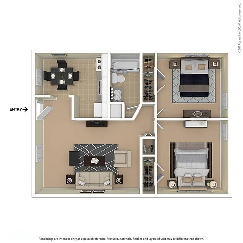 Floor plan Heritagetowne Two Bedroom