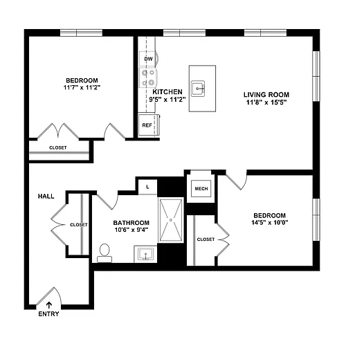 Floor plan 2 bedroom