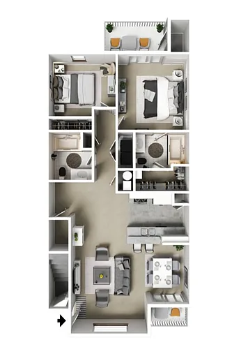 Floor plan 2 X 2