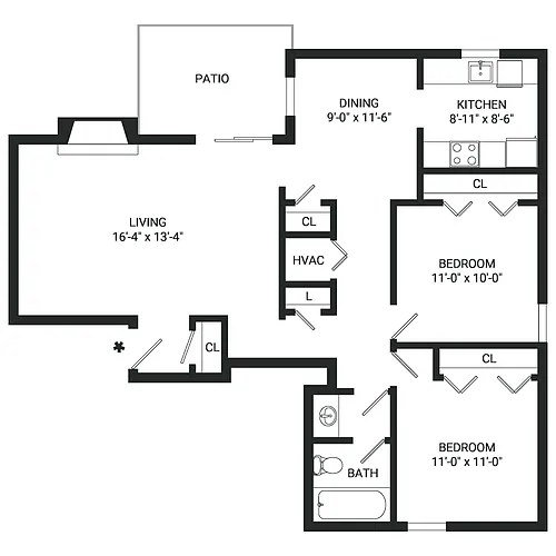 Floor plan B2- Income Restrictions Apply