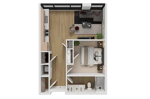 Floor plan 1 Bedroom Apartment