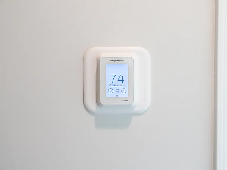 Smart Thermostat, you can control the home temperature remotely from your phone via app.