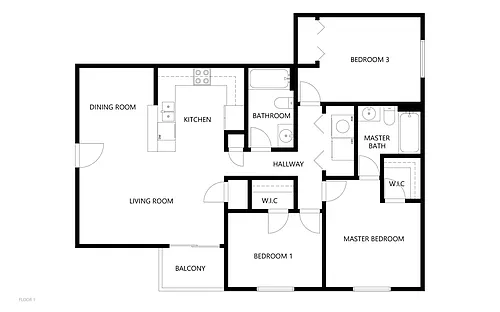 Floor plan 3 Bedroom