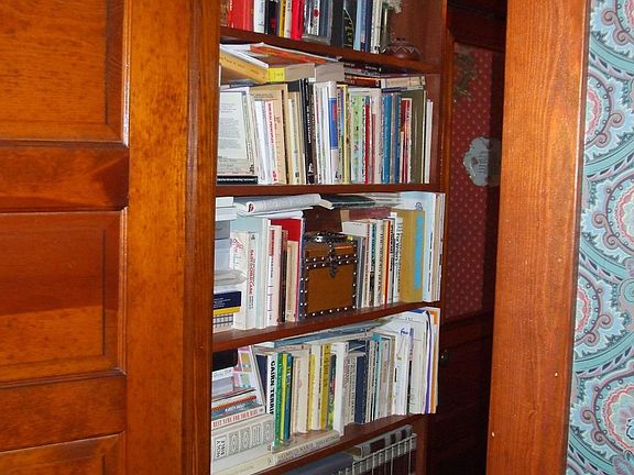 Built-in bookshelves
