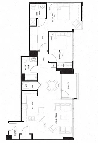 Floor plan 2AJ w Balcony Renovation 2