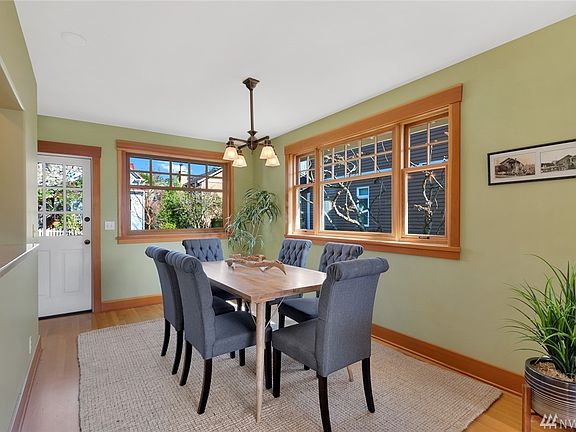 View of the dining room from the living room.  