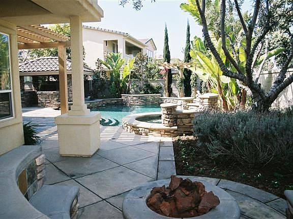 cozy firepit with seating