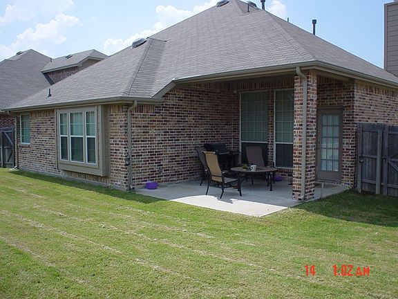 Backyard with covered patio