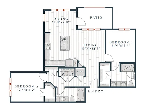 Floor plan B2-1125