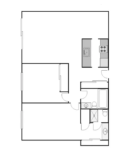 Floor plan 2 Bed
