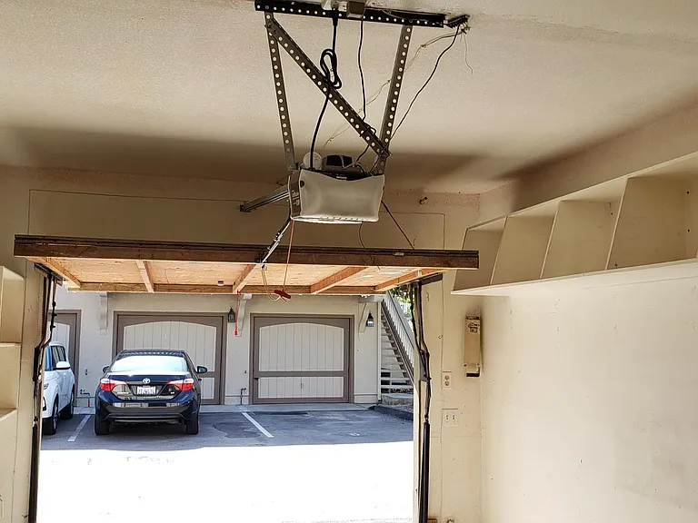 One car detached garage with storage.
