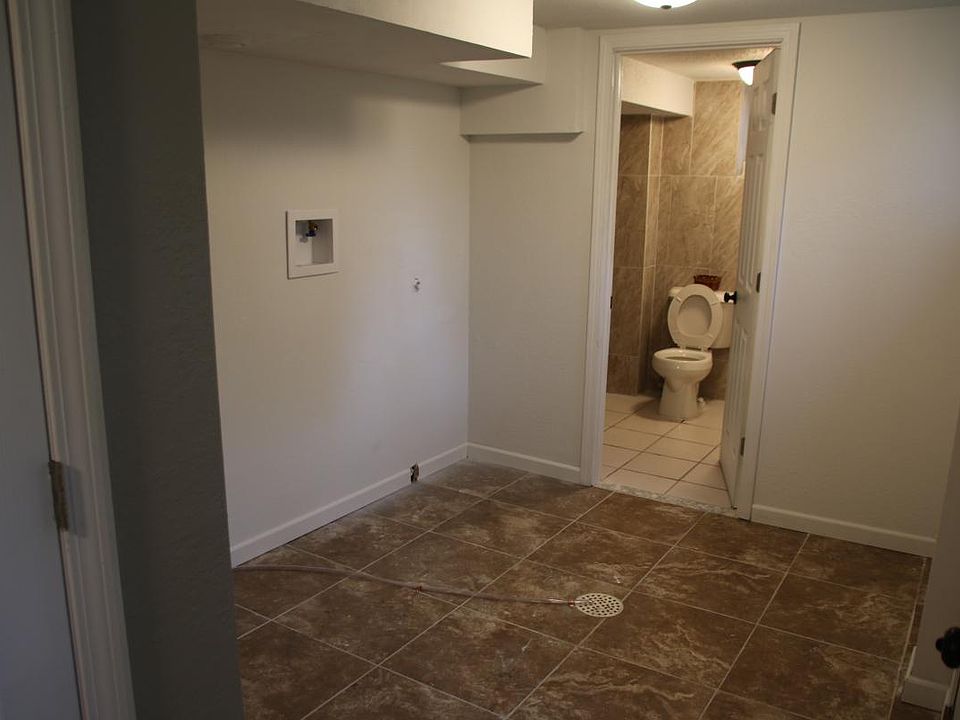 Laundry area in basement.