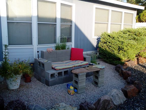 Backyard sitting area