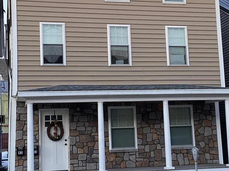 Front of apartment building