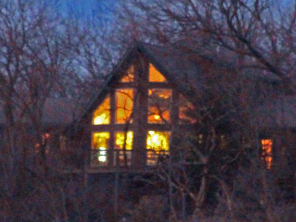 living room at night