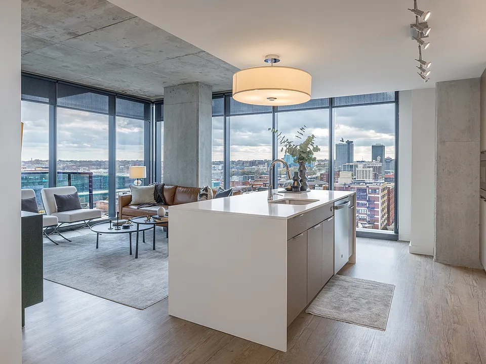 Floor-to-Ceiling Windows at Three Light Luxury Apartments
