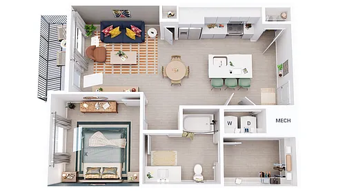Floor plan A1-BC -1x1