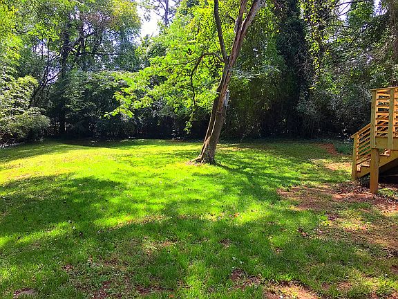 Large private backyard