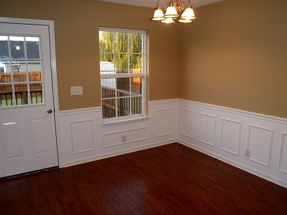 Wainscoting in the eat in kitchen