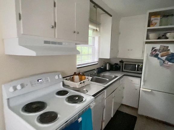 Kitchen with lots of storage.